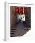 Medieval Flags Above Stone Walkway, Assisi, Umbria, Italy-Marilyn Parver-Framed Photographic Print