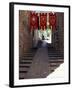 Medieval Flags Above Stone Walkway, Assisi, Umbria, Italy-Marilyn Parver-Framed Photographic Print