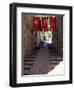 Medieval Flags Above Stone Walkway, Assisi, Umbria, Italy-Marilyn Parver-Framed Photographic Print