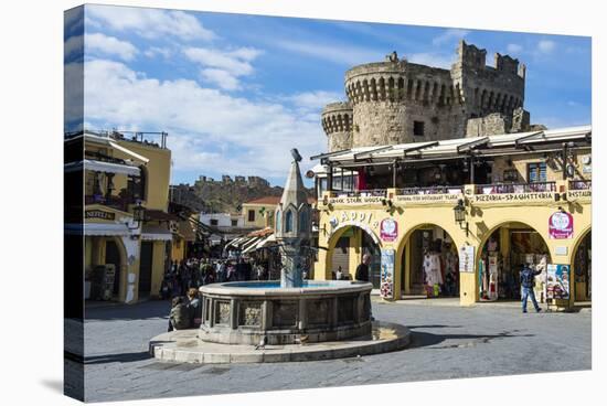 Medieval Fountain at Hippokratous Square-Michael Runkel-Stretched Canvas