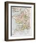 Medieval France Old Map (10th - 14th Century)-marzolino-Framed Art Print