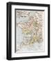 Medieval France Old Map (10th - 14th Century)-marzolino-Framed Art Print