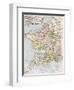 Medieval France Old Map (10th - 14th Century)-marzolino-Framed Art Print