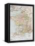 Medieval France Old Map (10th - 14th Century)-marzolino-Framed Stretched Canvas