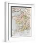 Medieval France Old Map (10th - 14th Century)-marzolino-Framed Art Print