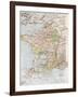 Medieval France Old Map (10th - 14th Century)-marzolino-Framed Art Print