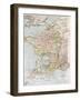 Medieval France Old Map (10th - 14th Century)-marzolino-Framed Art Print