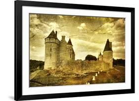 Medieval French Castle - Artistic Toned Picture-Maugli-l-Framed Art Print