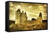 Medieval French Castle - Artistic Toned Picture-Maugli-l-Framed Stretched Canvas