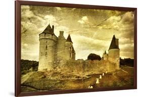 Medieval French Castle - Artistic Toned Picture-Maugli-l-Framed Art Print