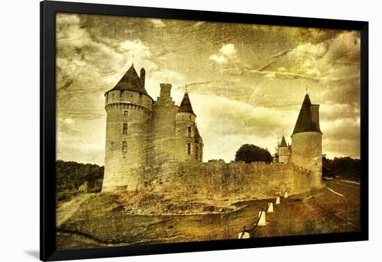 Medieval French Castle - Artistic Toned Picture-Maugli-l-Framed Art Print