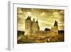 Medieval French Castle - Artistic Toned Picture-Maugli-l-Framed Premium Giclee Print