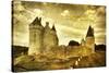 Medieval French Castle - Artistic Toned Picture-Maugli-l-Stretched Canvas