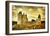 Medieval French Castle - Artistic Toned Picture-Maugli-l-Framed Art Print