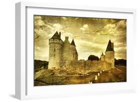 Medieval French Castle - Artistic Toned Picture-Maugli-l-Framed Art Print