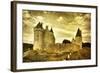 Medieval French Castle - Artistic Toned Picture-Maugli-l-Framed Art Print