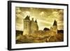 Medieval French Castle - Artistic Toned Picture-Maugli-l-Framed Art Print