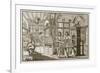 Medieval German Printing Press (Engraving)-Abraham van Werdt-Framed Giclee Print