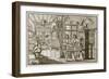 Medieval German Printing Press (Engraving)-Abraham van Werdt-Framed Giclee Print