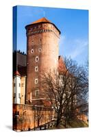 Medieval Gothic Sandomierska and Senatorska Towers at Wawel Castle in Cracow, Poland-Curioso Travel Photography-Stretched Canvas
