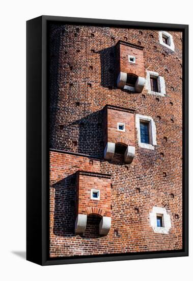 Medieval Gothic Sandomierska and Senatorska Towers at Wawel Castle in Cracow, Poland-Curioso Travel Photography-Framed Stretched Canvas