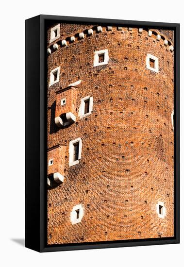 Medieval Gothic Sandomierska and Senatorska Towers at Wawel Castle in Cracow, Poland-Curioso Travel Photography-Framed Stretched Canvas