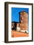 Medieval Gothic Sandomierska and Senatorska Towers at Wawel Castle in Cracow, Poland-Curioso Travel Photography-Framed Photographic Print
