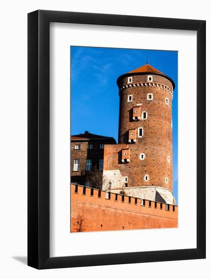 Medieval Gothic Sandomierska and Senatorska Towers at Wawel Castle in Cracow, Poland-Curioso Travel Photography-Framed Photographic Print