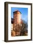 Medieval Gothic Sandomierska and Senatorska Towers at Wawel Castle in Cracow, Poland-Curioso Travel Photography-Framed Photographic Print