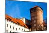 Medieval Gothic Sandomierska and Senatorska Towers at Wawel Castle in Cracow, Poland-Curioso Travel Photography-Mounted Photographic Print