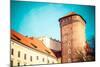 Medieval Gothic Sandomierska and Senatorska Towers at Wawel Castle in Cracow, Poland-Curioso Travel Photography-Mounted Photographic Print