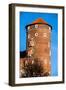 Medieval Gothic Sandomierska and Senatorska Towers at Wawel Castle in Cracow, Poland-Curioso Travel Photography-Framed Photographic Print