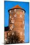 Medieval Gothic Sandomierska and Senatorska Towers at Wawel Castle in Cracow, Poland-Curioso Travel Photography-Mounted Photographic Print