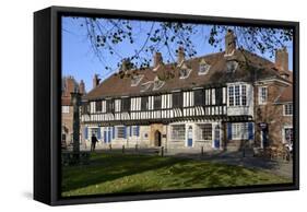 Medieval Half-Timbered Buildings of St. William's College-Peter Richardson-Framed Stretched Canvas