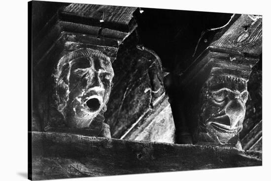 Medieval Heads, Mirepoix, Ariege, France-Simon Marsden-Stretched Canvas