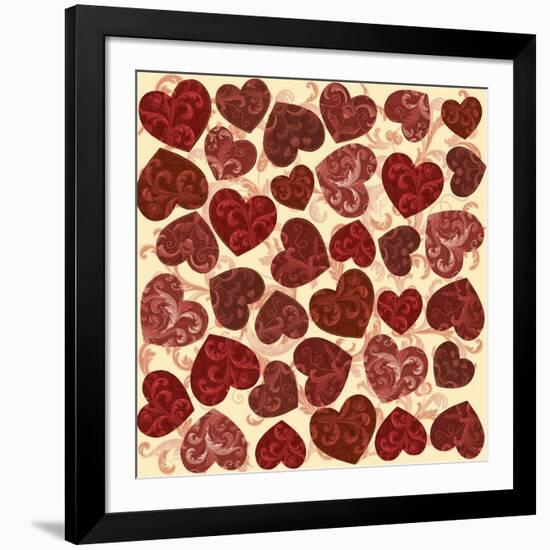 Medieval Hearts 02-Maria Trad-Framed Giclee Print