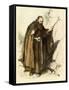 Medieval Hermit Monk Living a Life of Self-Deprivation-null-Framed Stretched Canvas