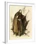 Medieval Hermit Monk Living a Life of Self-Deprivation-null-Framed Giclee Print