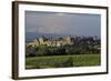 Medieval Hilltop Old Town Fortress in Carcassonne, Department Aude, South of France-Achim Bednorz-Framed Photographic Print