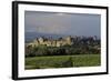 Medieval Hilltop Old Town Fortress in Carcassonne, Department Aude, South of France-Achim Bednorz-Framed Photographic Print
