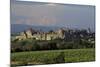 Medieval Hilltop Old Town Fortress in Carcassonne, Department Aude, South of France-Achim Bednorz-Mounted Photographic Print