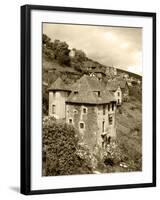 Medieval Houses, Aveyron, Conques, France-David Barnes-Framed Photographic Print