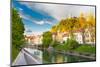 Medieval Houses of Ljubljana, Slovenia, Europe.-kasto-Mounted Photographic Print