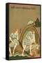 Medieval Illusttration, Adam and Eve-null-Framed Stretched Canvas