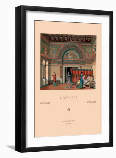 Medieval Interior-Racinet-Framed Art Print