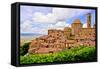 Medieval Italian Hill Town-Jeni Foto-Framed Stretched Canvas