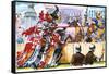 Medieval Joust-Escott-Framed Stretched Canvas