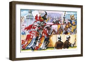 Medieval Joust-Escott-Framed Giclee Print