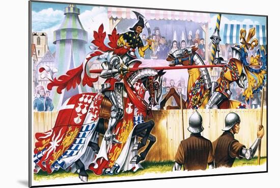 Medieval Joust-Escott-Mounted Giclee Print