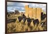 Medieval Khachkars carved memorial stele, Noratus cemetery, Sevan Lake, Gegharkunik province, Armen-G&M Therin-Weise-Framed Photographic Print